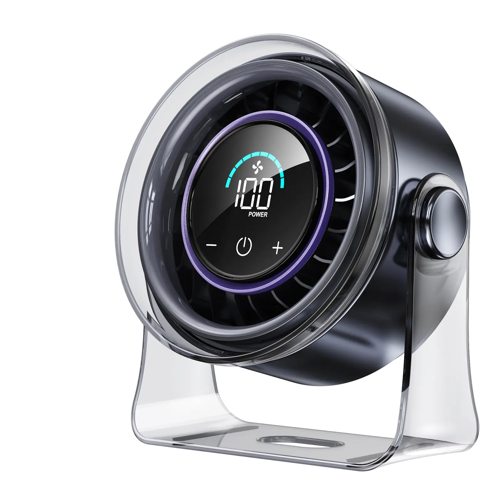 Coolhill Desktop Fan Turbo Table Fan Travel Vacation Essentials for Office 100-Speed Digital Display Low Noise Rechargeable Battery Dual Adjustment Modes Quiet Cooling Quiet Desk Fan Portable