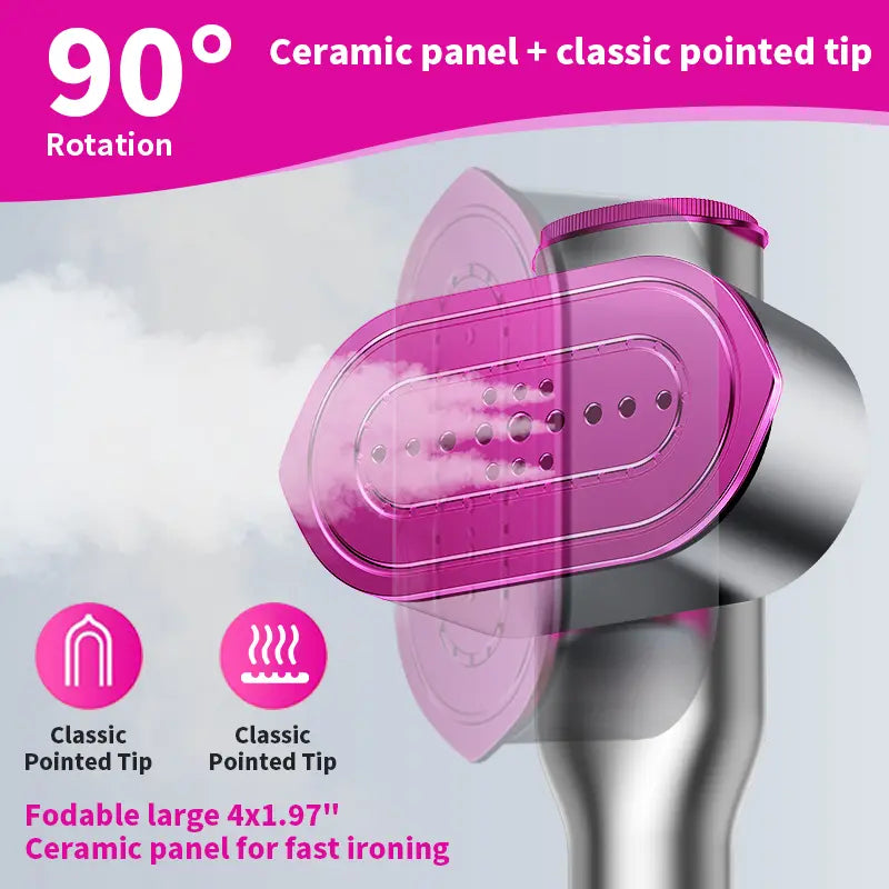 Dr.Flash Portable Garment Steamer - Fast Heating 2-in-1 Iron with LED Display, Perfect for Travel and Everyday Use