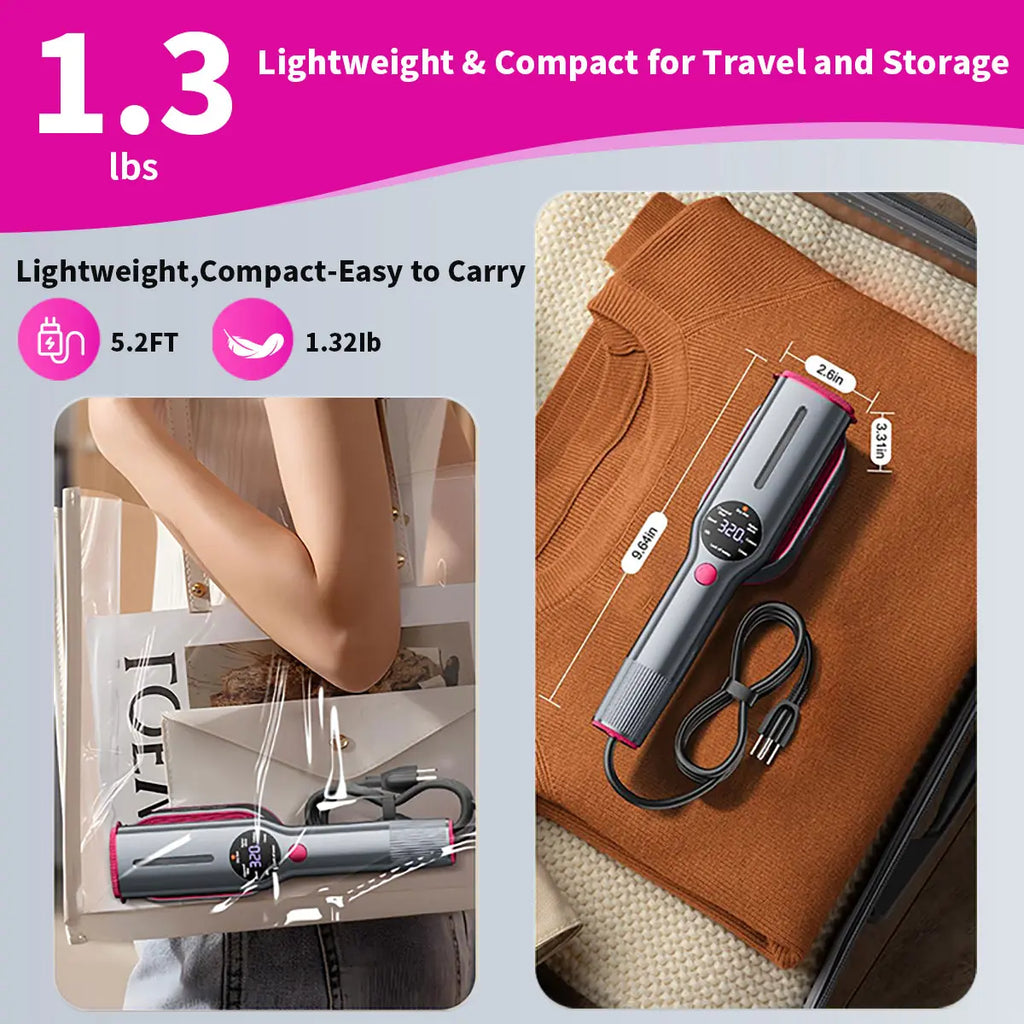 Dr.Flash Portable Garment Steamer - Fast Heating 2-in-1 Iron with LED Display, Perfect for Travel and Everyday Use